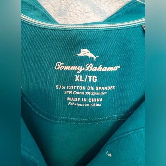 Tommy Bahama Ladies Polo Style or Golf Top Bright Blue Size XL - Picture 2 of 9